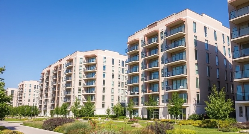 Modern residential buildings and apartments in Siddharth Vihar